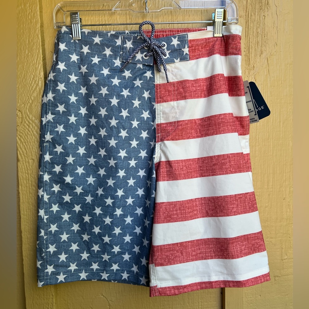 NWT American Flag Swim Trunks size S